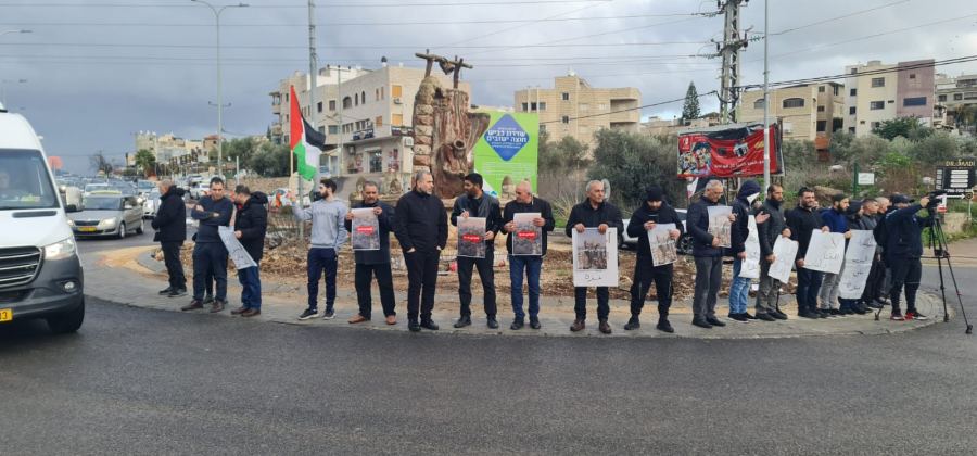 عرابة: تظاهرة مندّدة بالحرب على غزة واعتقال متظاهر